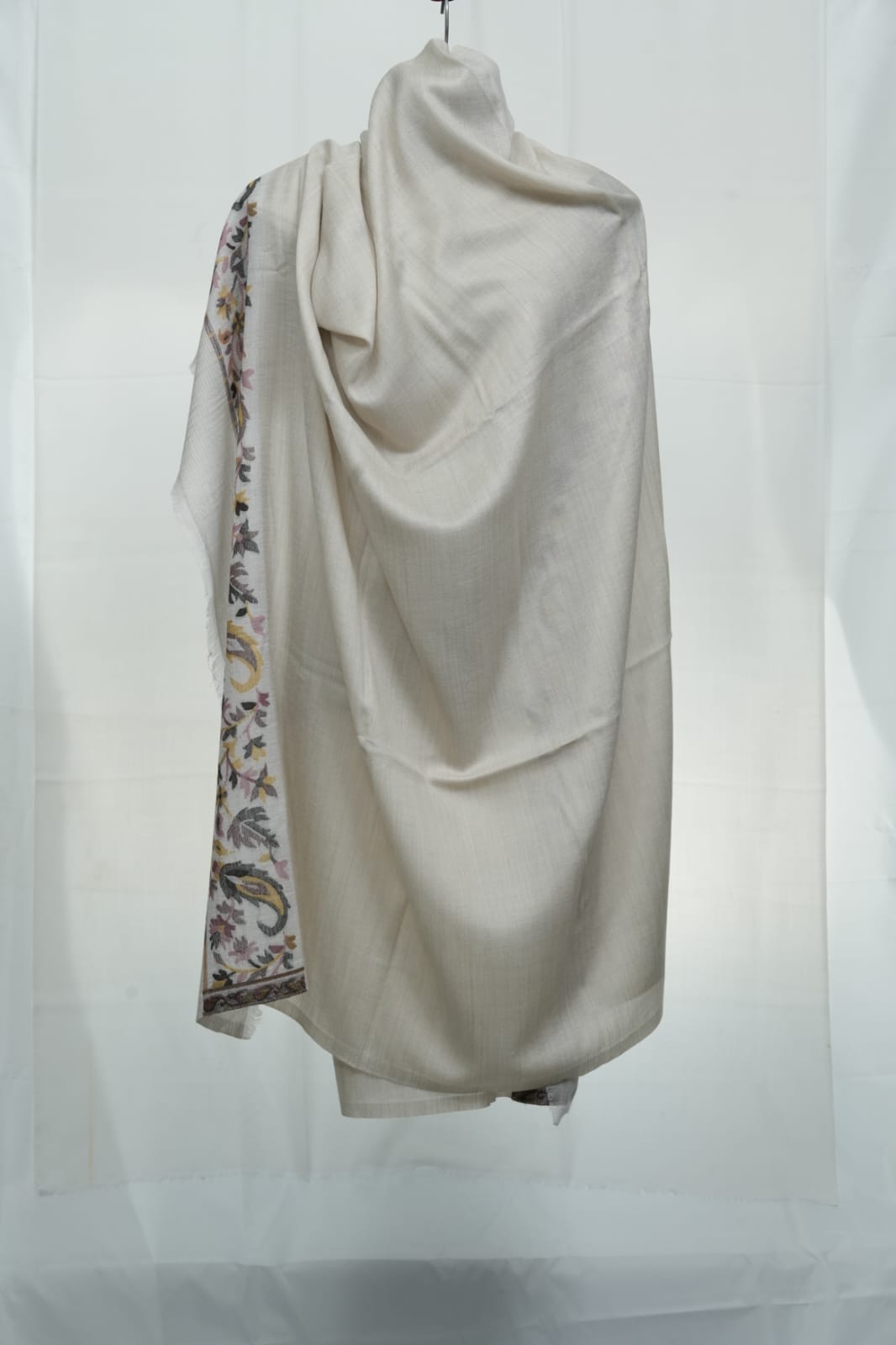 Hampi Luxury Milky Gray Pashmina Shawl