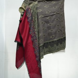 kani jama red moon boarder shawl